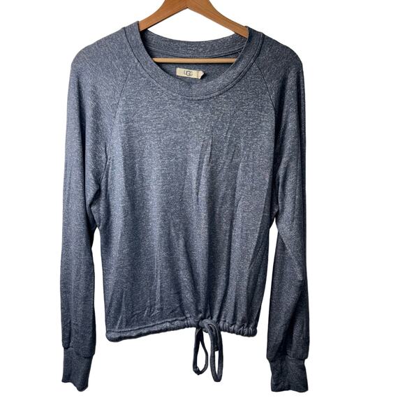 UGG Large Blue Tie Waist Long Sleeve Top - Picture 1 of 4